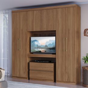 Guarda Roupa Casal 6 Portas c/ Gaveteiro Porto Carraro Freijó