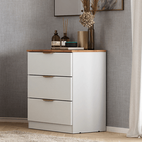 Cômoda Milan 3 Gavetas Carraro Branco