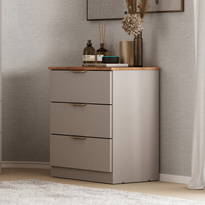 Cômoda Milan 3 Gavetas Carraro Avelã